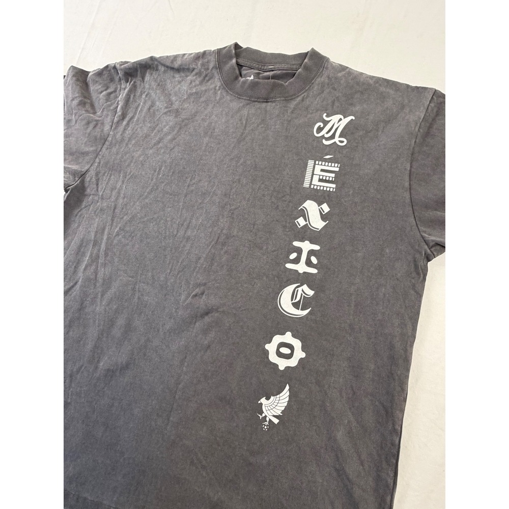 SNM Mexico National Football Team T-Shirt Mens XL Dark Gray Shadow Graphic Tee